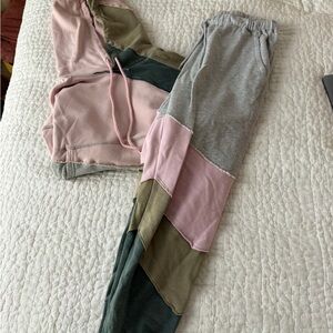 Free People Movement Colorblock Hoodie and Joggers Set